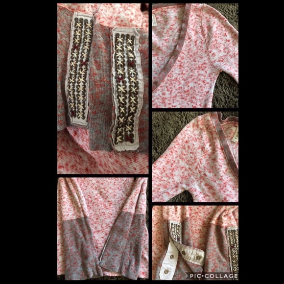 Free People freckles cuff sweater thermal top - Picture 2 of 3